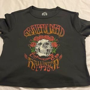 Grateful Dead 1970 Halloween grey cropped tee